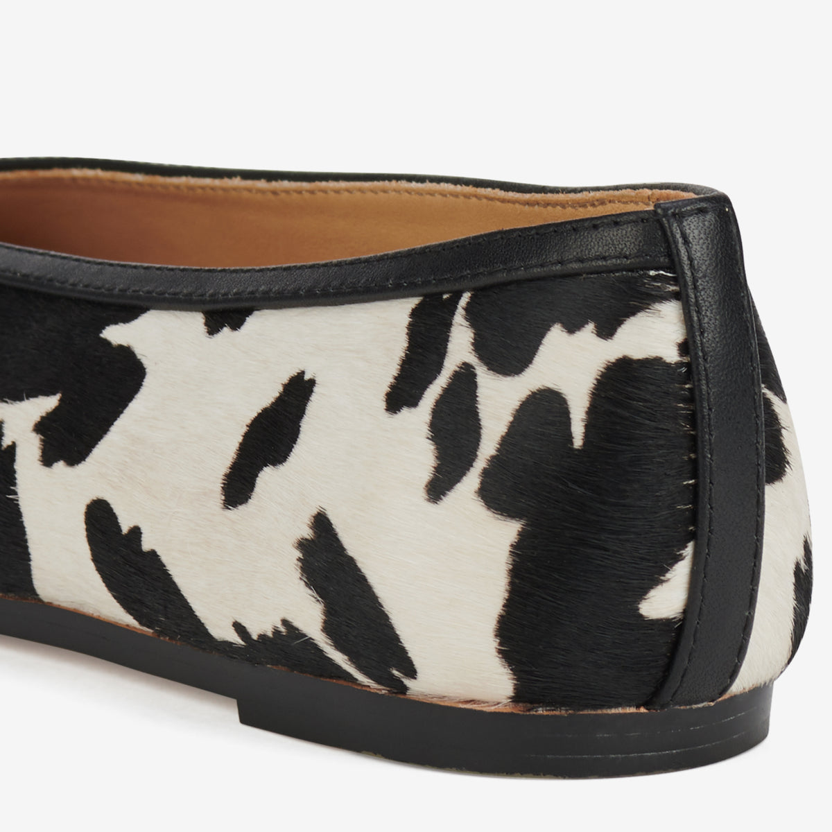 Ballet V Black Cowhide
