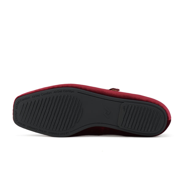 Mary Jane Dark Cherry Velvet