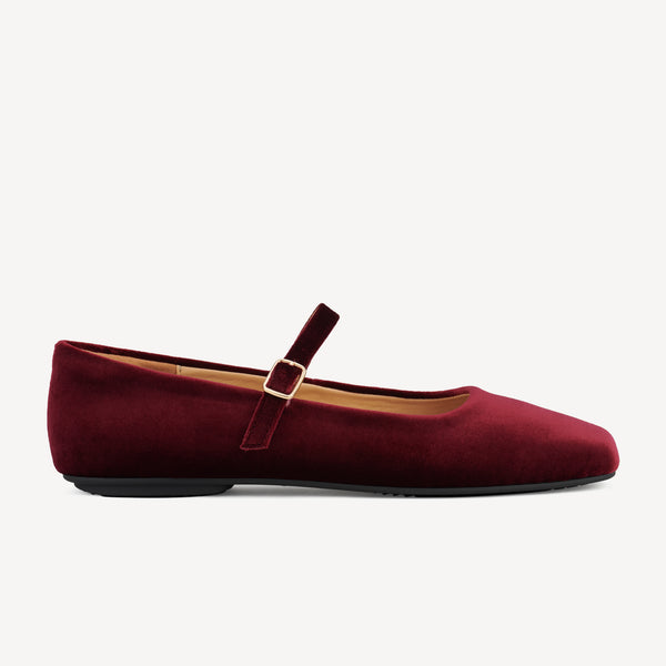 Mary Jane Dark Cherry Velvet