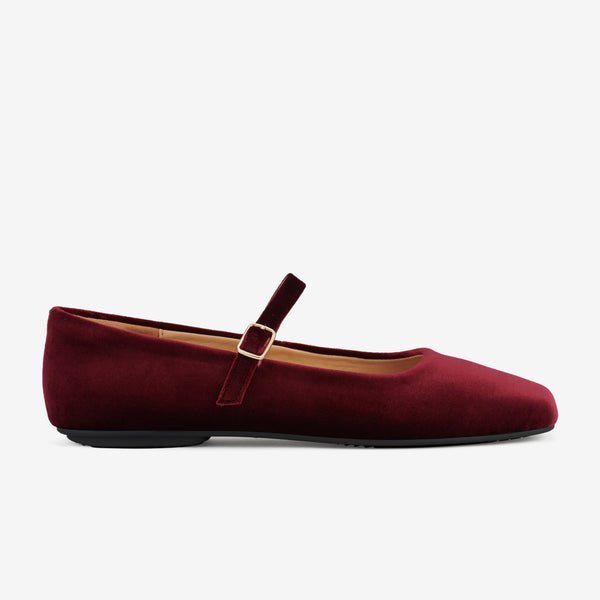 Mary Jane Dark Cherry Velvet