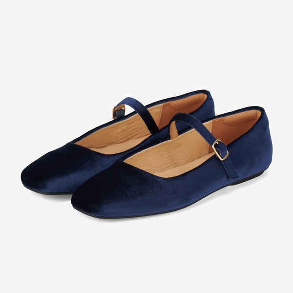 Mary Jane Navy Velvet