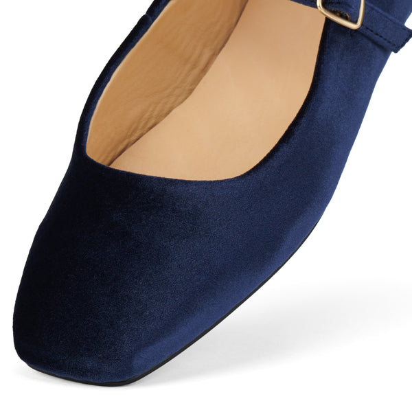 Mary Jane Navy Velvet