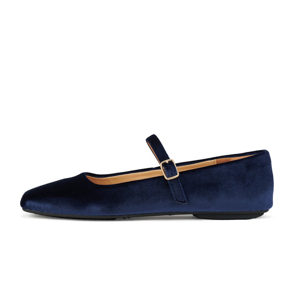 Mary Jane Navy Velvet