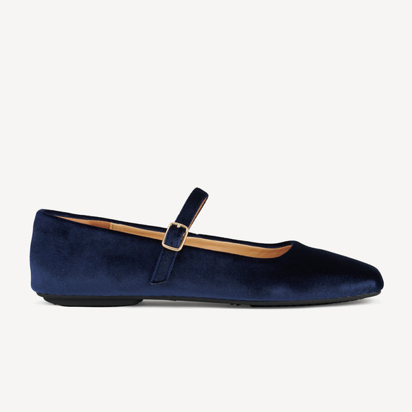 Mary Jane Navy Velvet