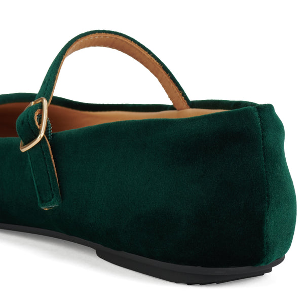 Mary Jane Emerald Velvet
