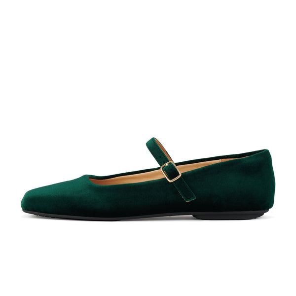 Mary Jane Emerald Velvet