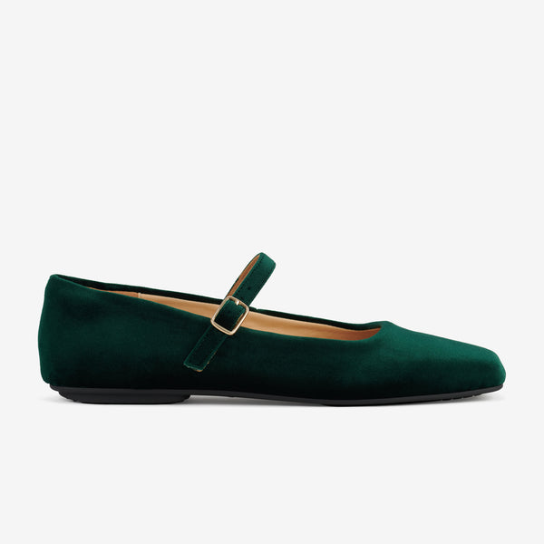 Mary Jane Emerald Velvet