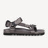 Rollie Sandal Tooth Wedge Pewter Satin — women's sandal, side profile