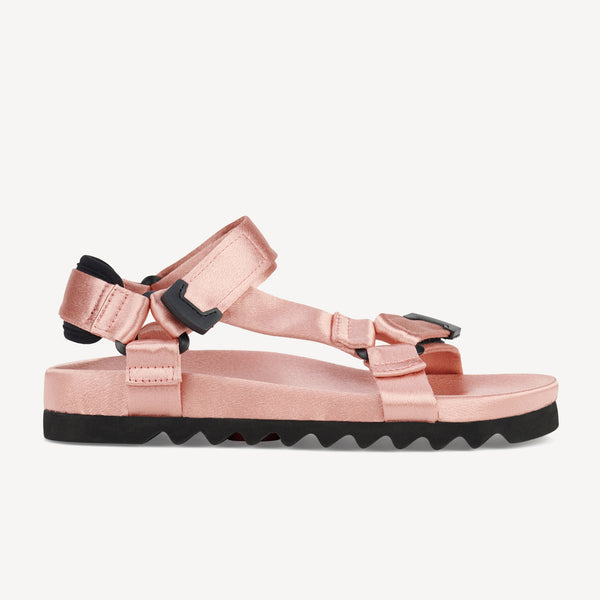 Sandal Tooth Wedge Peach Satin