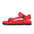 Sandal Tooth Wedge Red Satin