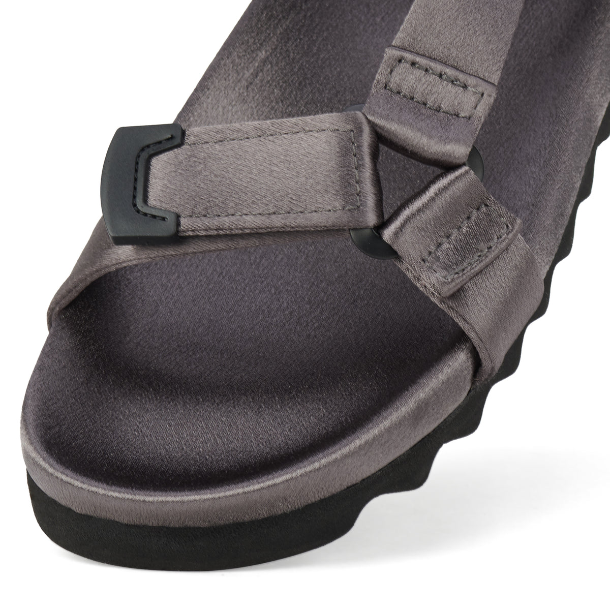 Sandal Tooth Wedge Pewter Satin