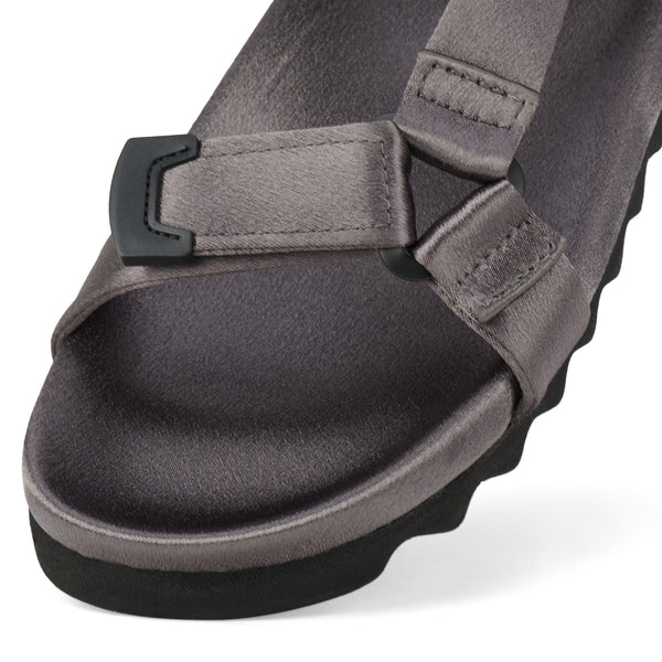 Sandal Tooth Wedge Pewter Satin