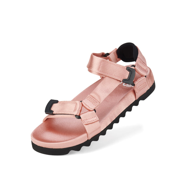 Sandal Tooth Wedge Peach Satin