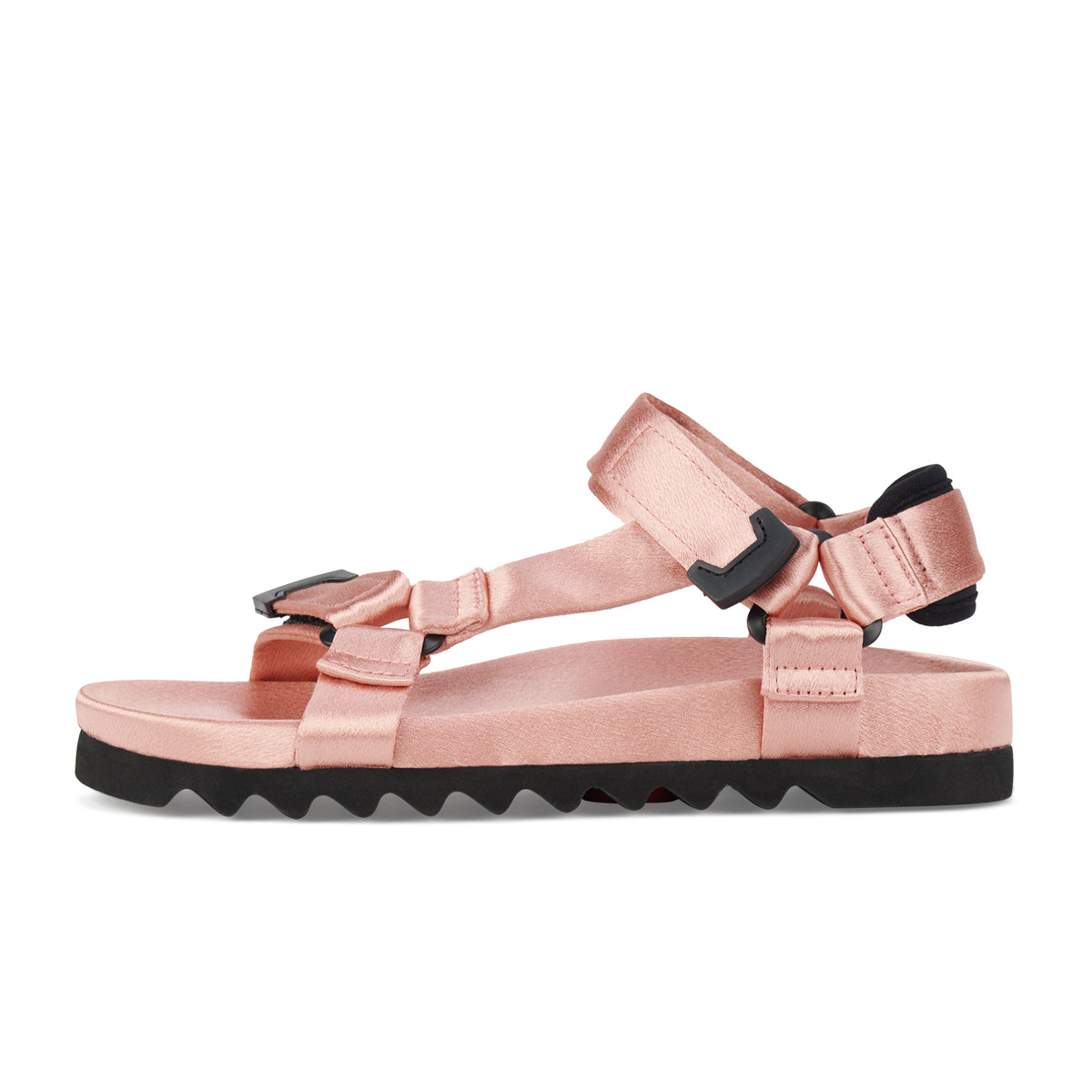 Sandal Tooth Wedge Peach Satin