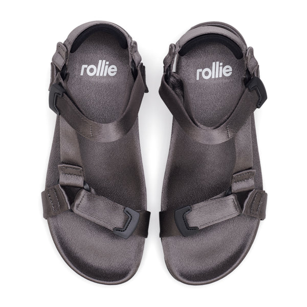 Sandal Tooth Wedge Pewter Satin