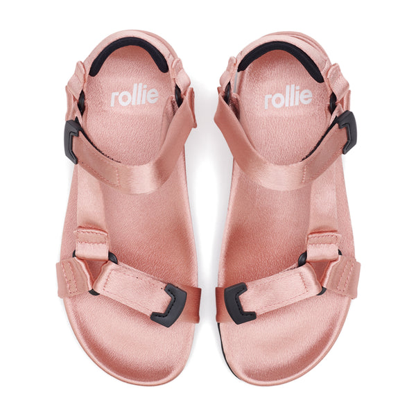 Sandal Tooth Wedge Peach Satin