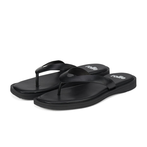 Square Toe Thong All Black