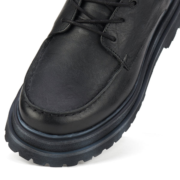 Derby Step Moccasin Black/Neo