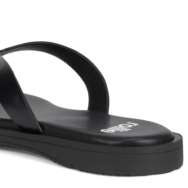 Square Toe Thong All Black