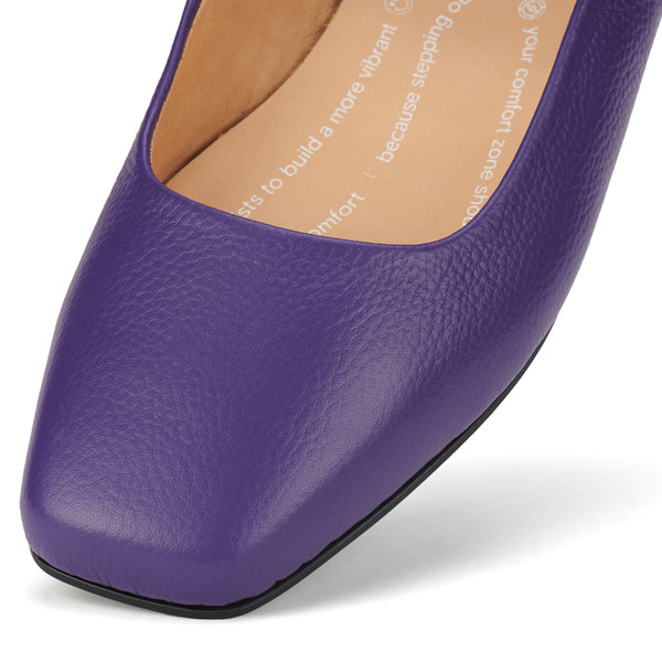 Ballet MJ Square Toe Deep Violet Tumble