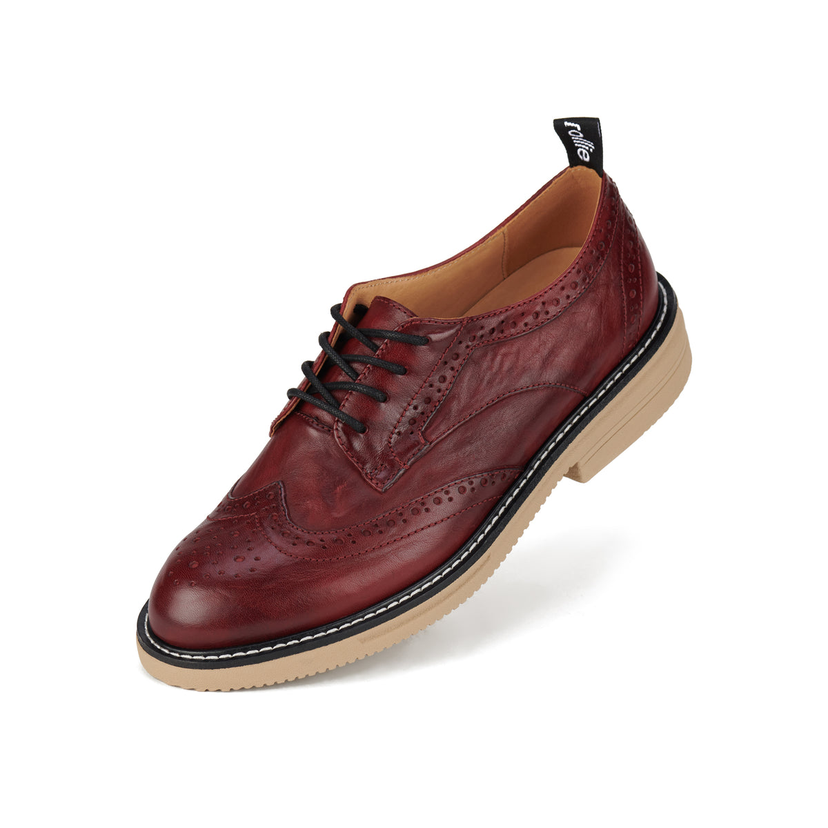 Brogue Rise Vintage Dark Red/Latte