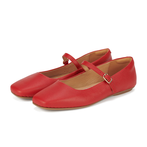 Ballet MJ Square Toe Retro Red