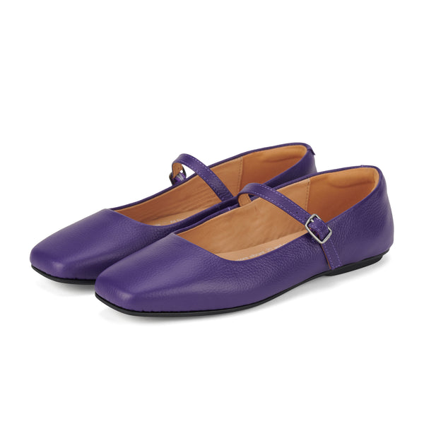 Ballet MJ Square Toe Deep Violet Tumble