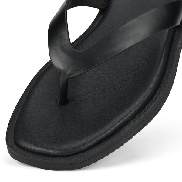 Square Toe Thong All Black