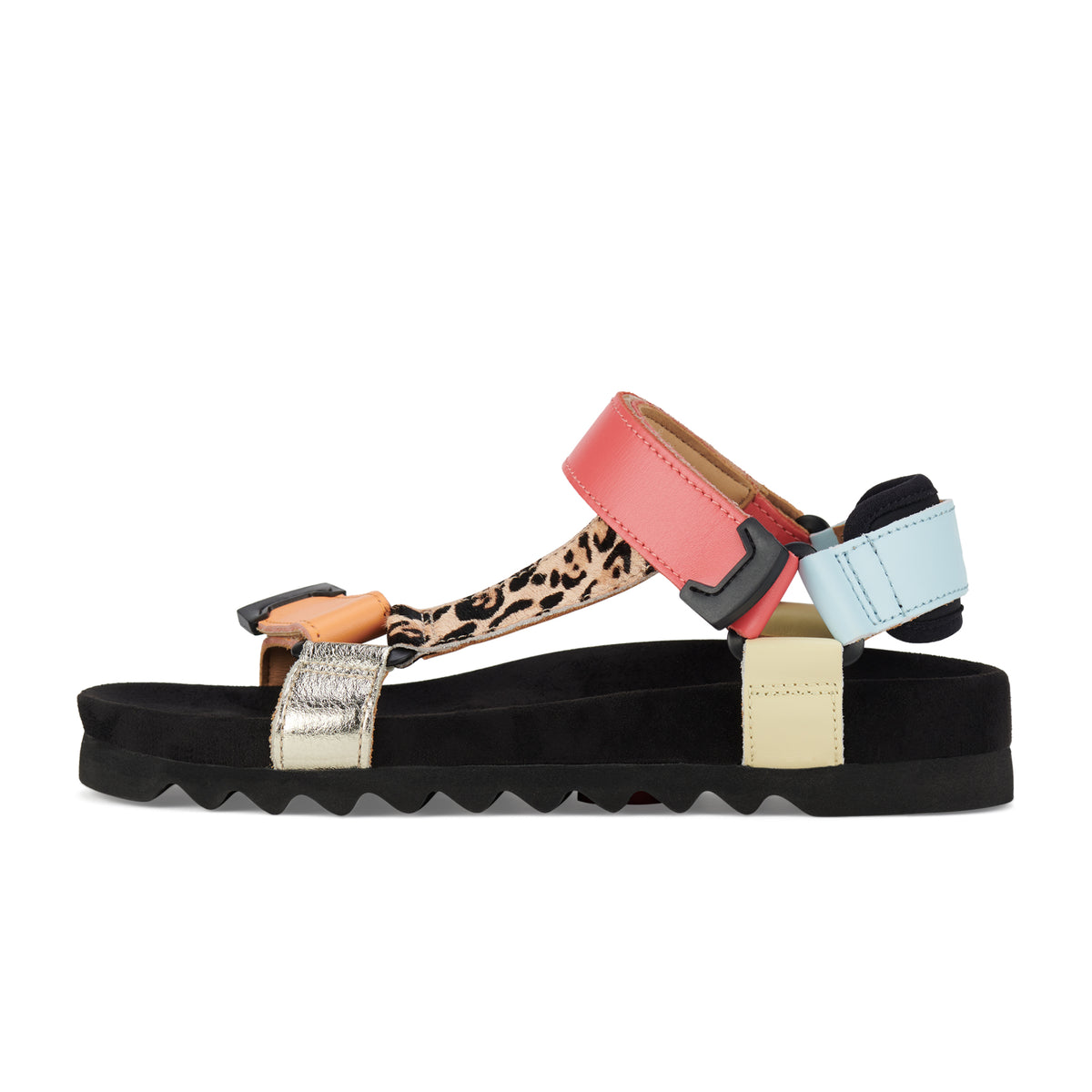 Sandal Tooth Wedge Multi Leopard