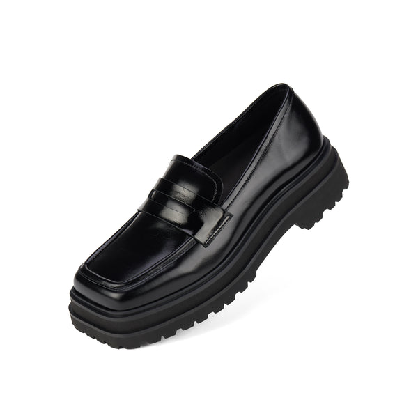 Loafer Step Square Toe Black Patent