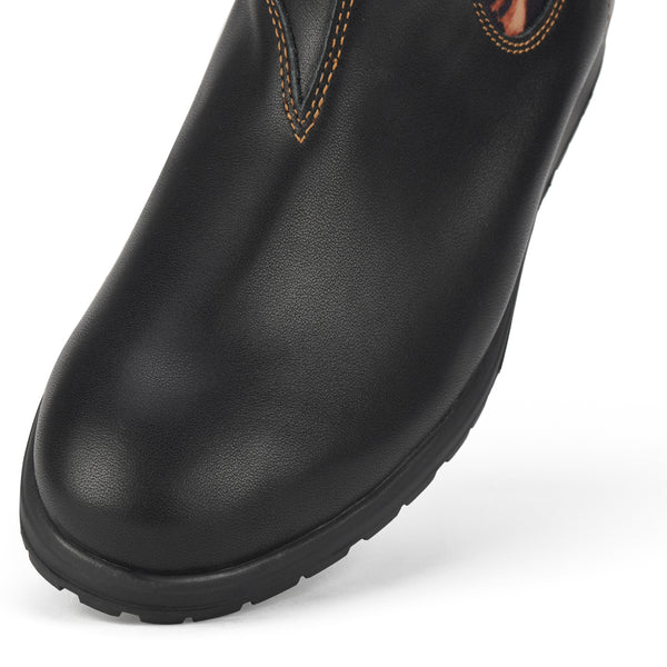 Fields Chelsea Black/Dark Camel Leopard