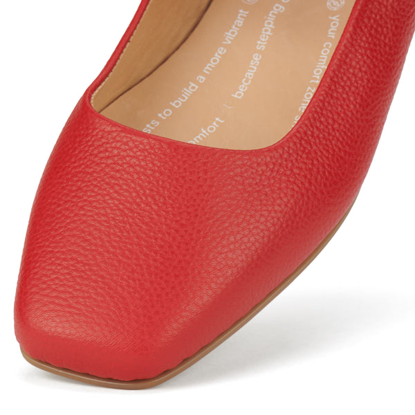 Ballet MJ Square Toe Retro Red