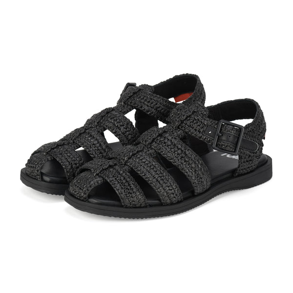 Sandal Fisherman Weave Black