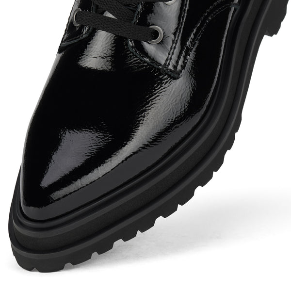 Pointed Sidezip Black Patent