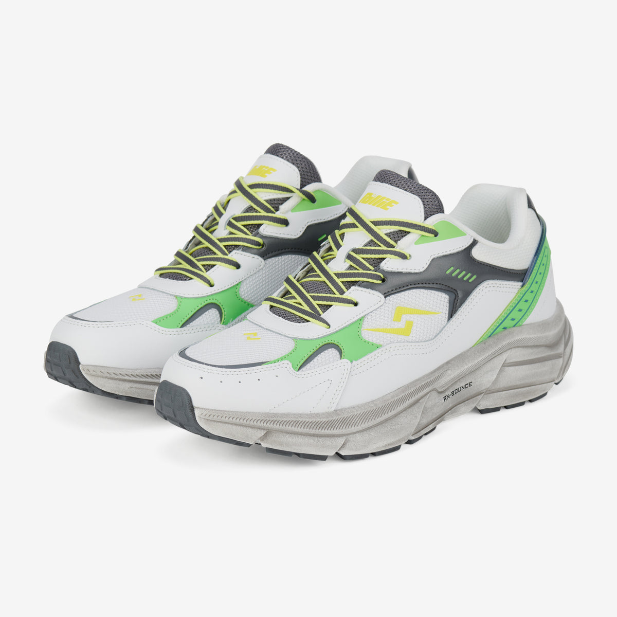Rollie Tempest Citrus — women's leather sneaker, detail view