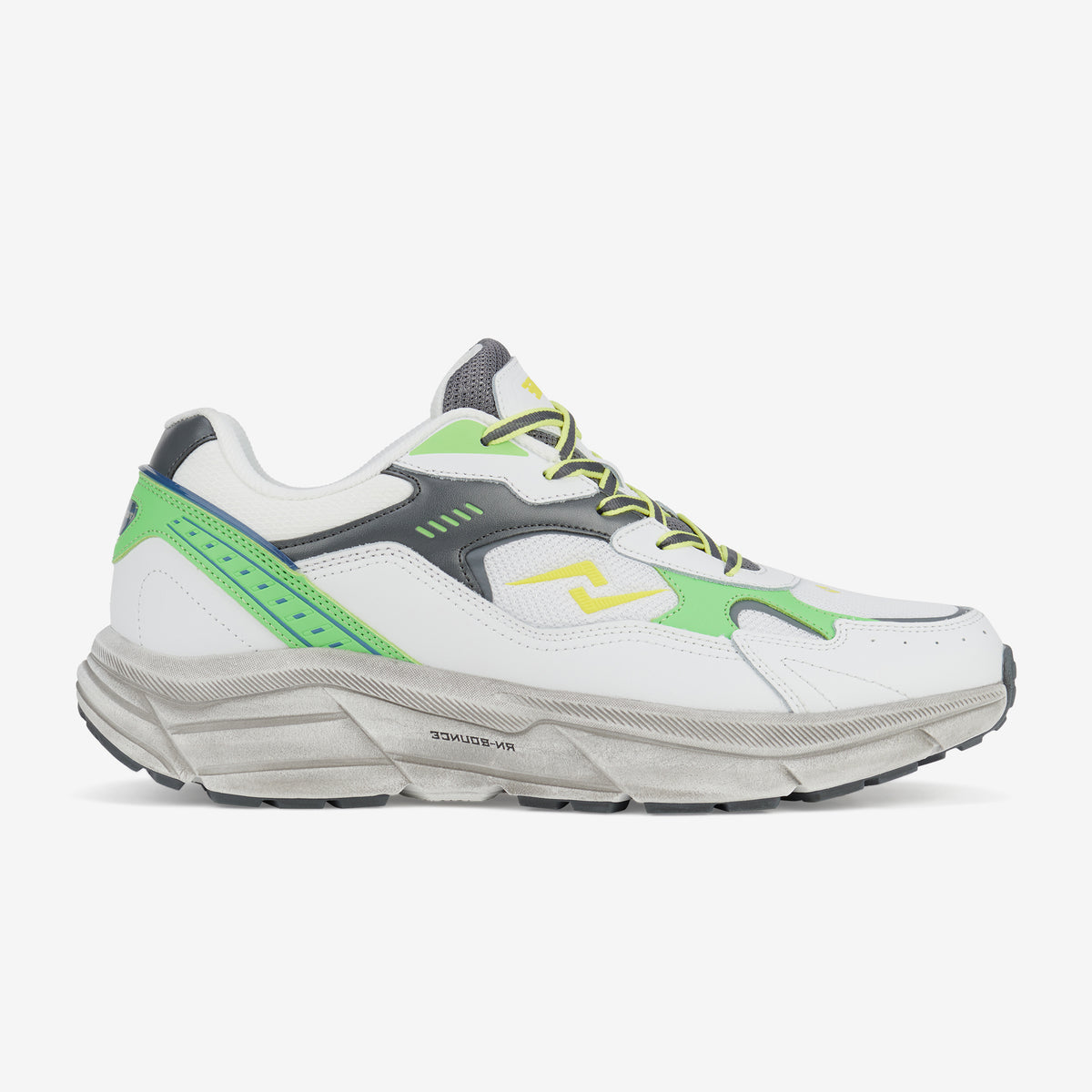Rollie Tempest Citrus — women's leather sneaker, side profile