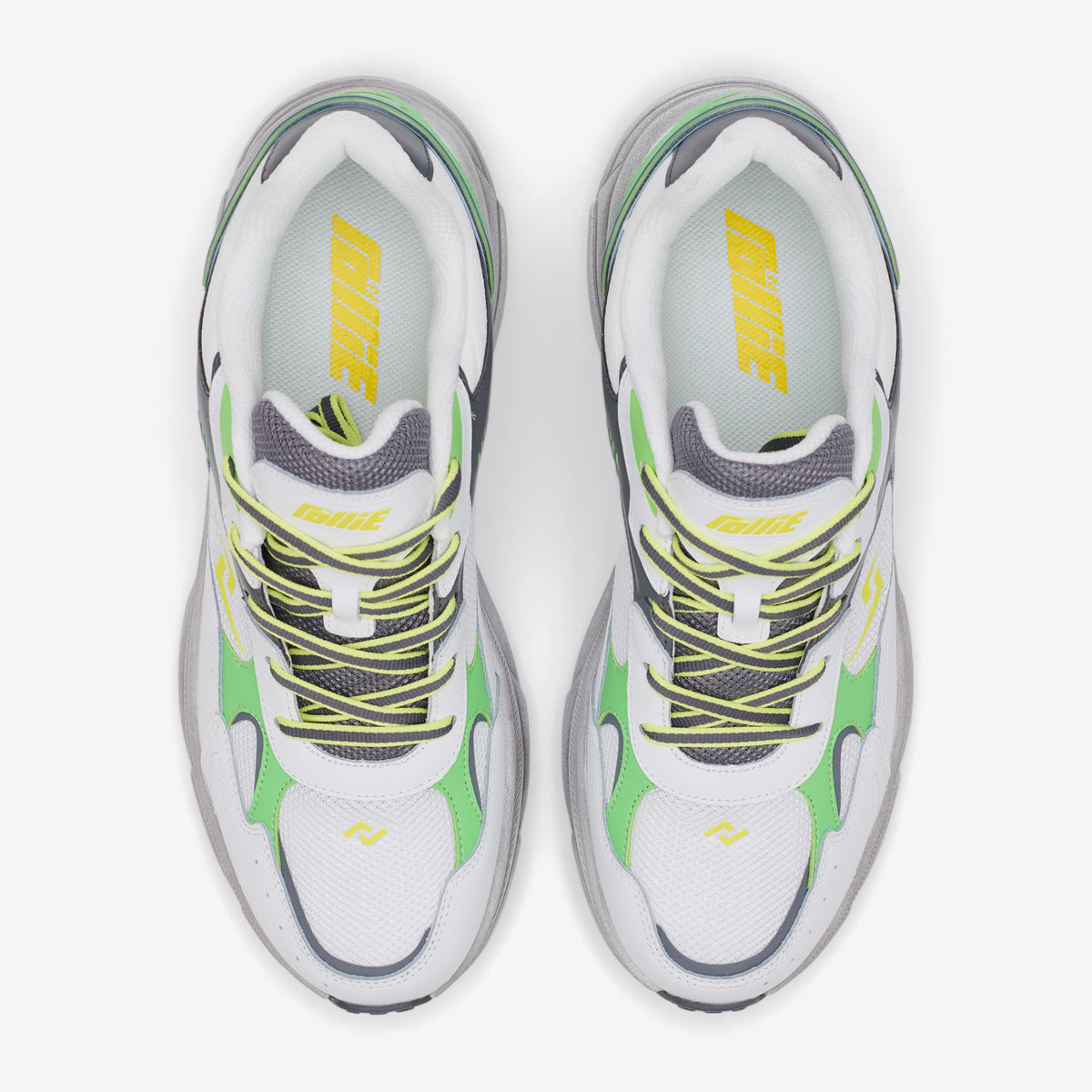 Rollie Tempest Citrus — women's leather sneaker, top-down view