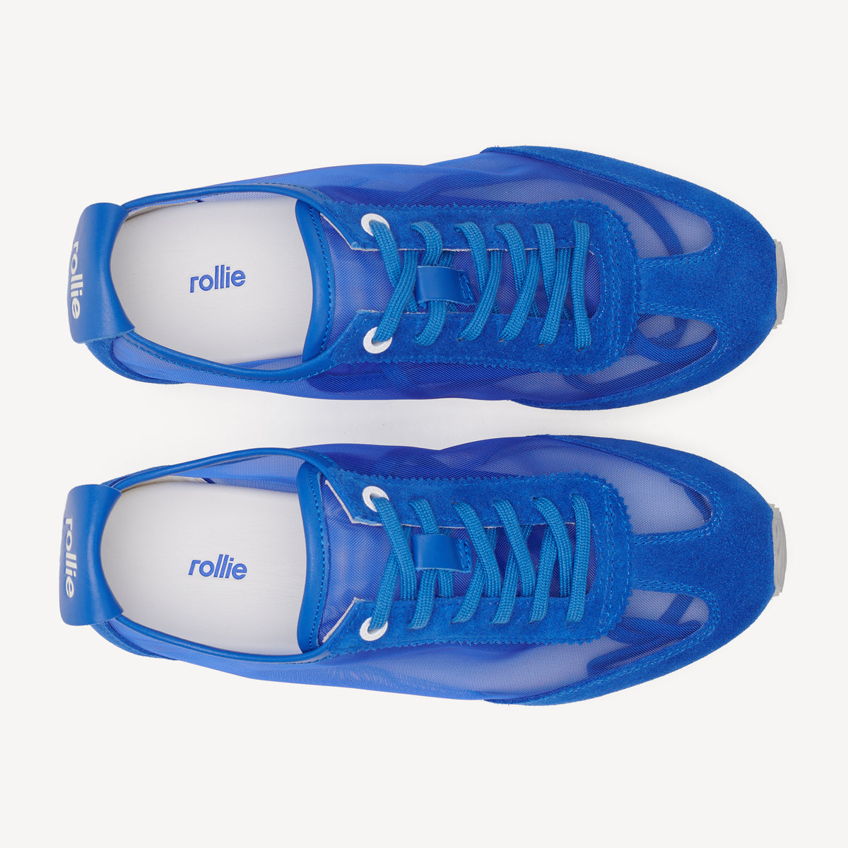 Rollie Cruz Colbalt Mesh — women's sneaker, heel and back view