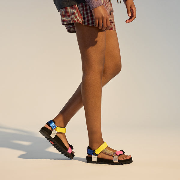 Sandal Tooth Wedge Mix Metallic