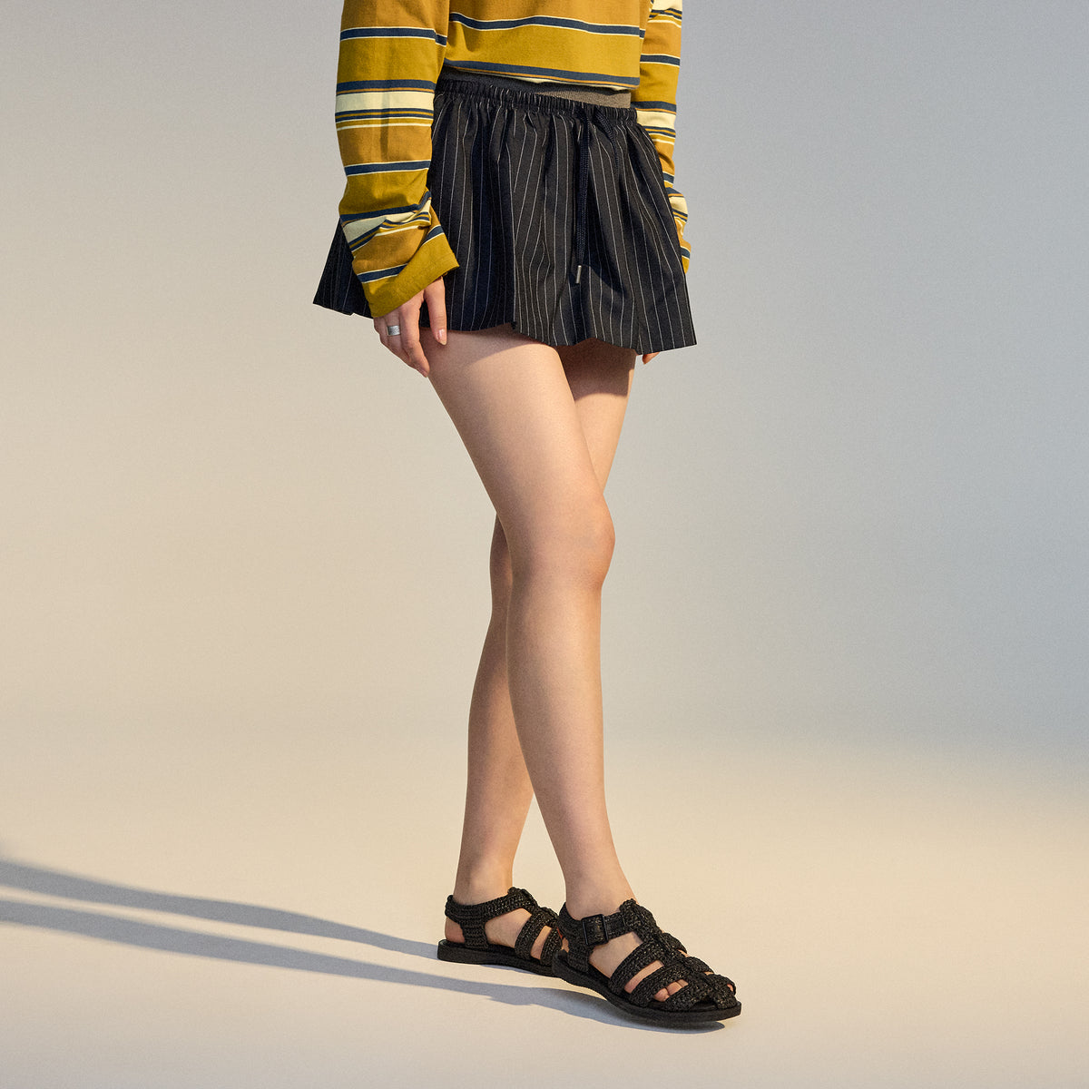 Sandal Fisherman Weave Black