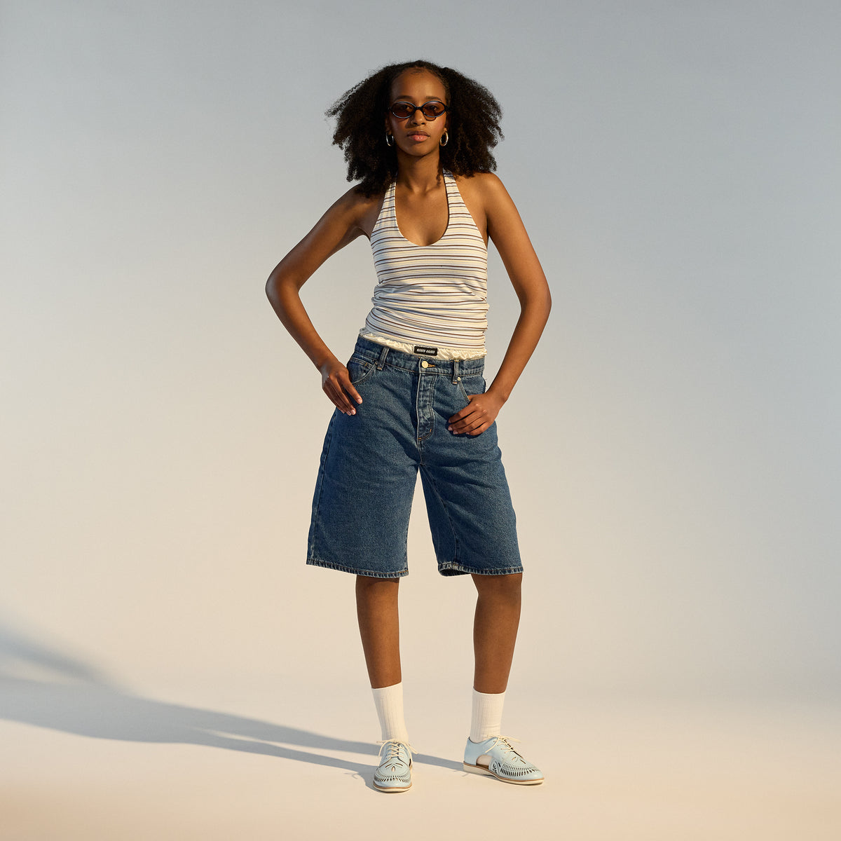 Sidecut Boho Punch Baby Blue