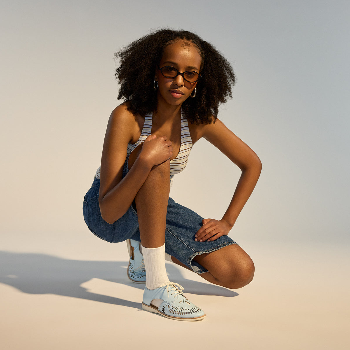 Sidecut Boho Punch Baby Blue