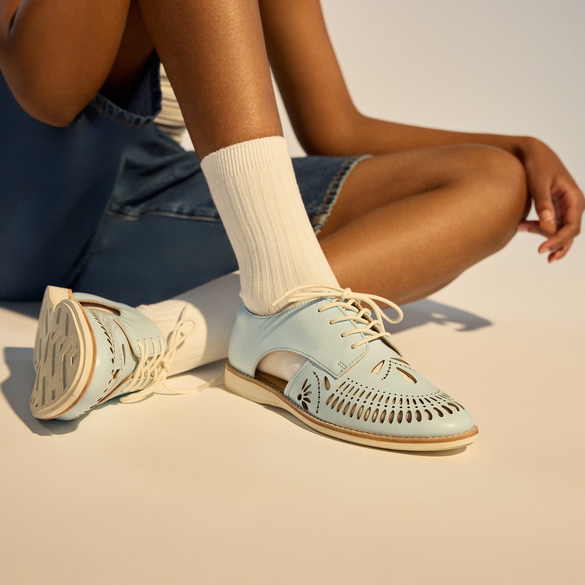 Sidecut Boho Punch Baby Blue