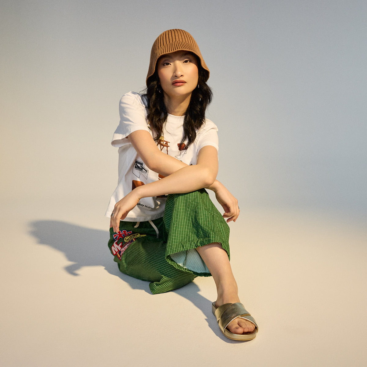 Tide Cross Slide Gold Tumble