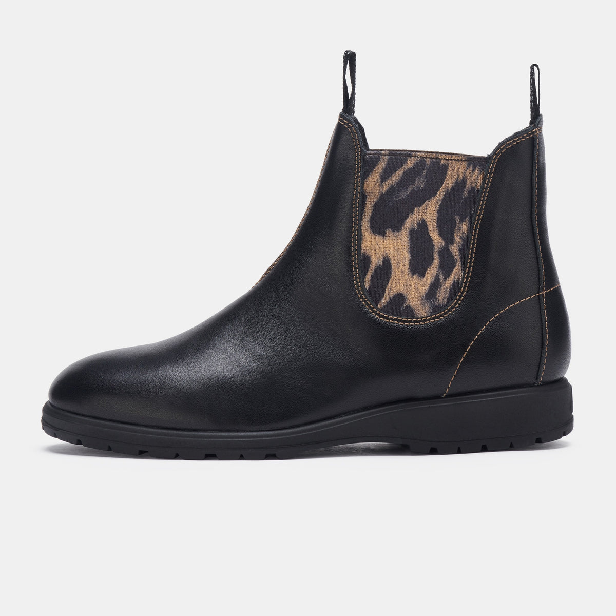 Fields Chelsea Black/Gold Leopard