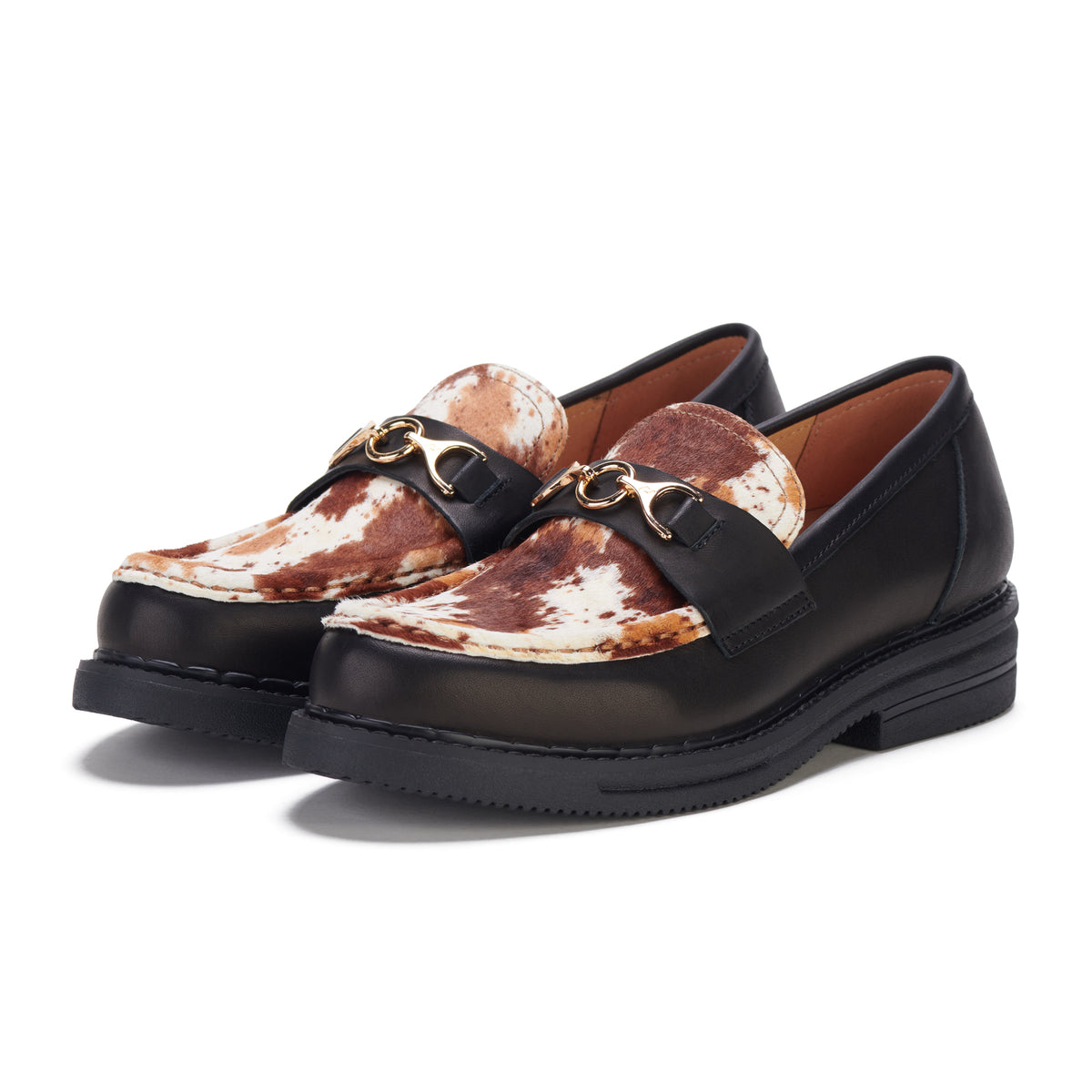Loafer Rise Black/Brown Cow